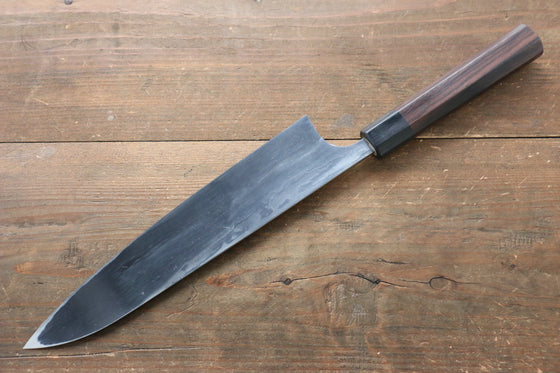 [Left Handed] Seisuke Blue Steel No.2 Hammered Damascus Gyuto 240mm with Shitan Handle - Seisuke Knife