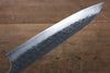 [Left Handed] Seisuke Blue Steel No.2 Hammered Kurouchi Gyuto  210mm with Shitan Handle - Seisuke Knife