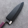 Black Magnolia Sheath for 165mm Deba with Plywood pin 金子 - Seisuke Knife
