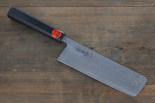  Shigeki Tanaka R2 Black Damascus Nakiri Japanese Chef Knife 165mm - Seisuke Knife