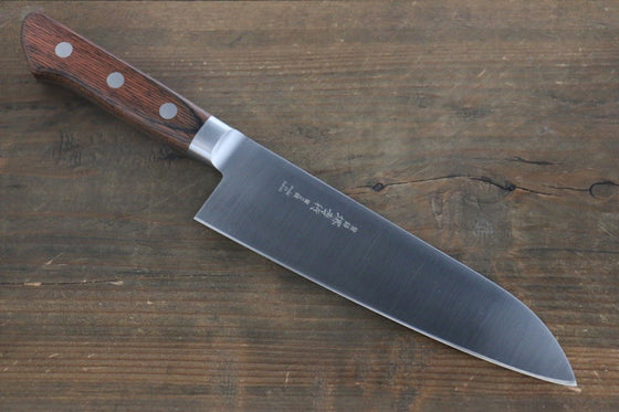 Sakai Takayuki Honyaki Blue Steel No.2 Japanese Chef's Santoku Knife 180mm - Seisuke Knife