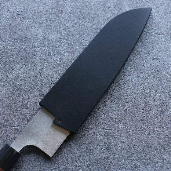 Black Magnolia Sheath for 165mm Santoku with Plywood pin 金子 - Seisuke Knife