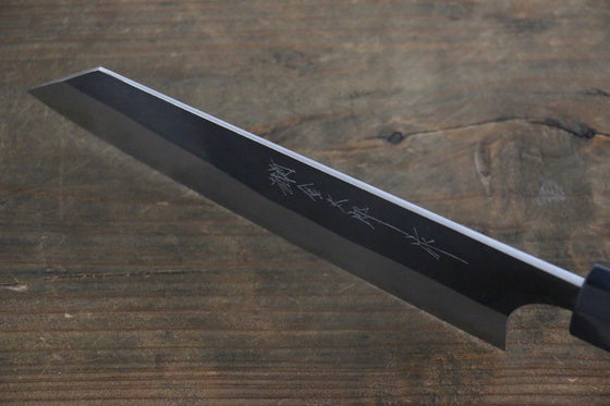 Yoshimi Kato Blue Super Clad Kurouchi Bunka Japanese Chef Knife 165mm with Honduras Rosewood Handle - Seisuke Knife