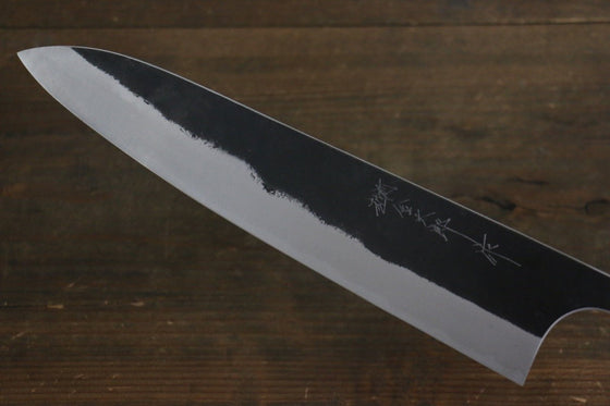 Yoshimi Kato Blue Super Clad Kurouchi Gyuto Japanese Chef Knife 240mm with Honduras Handle - Seisuke Knife