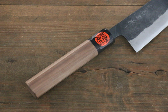 Shigeki Tanaka Blue Steel No.2 TEKKA Kurouchi Santoku Japanese Chef Knife 165mm - Seisuke Knife
