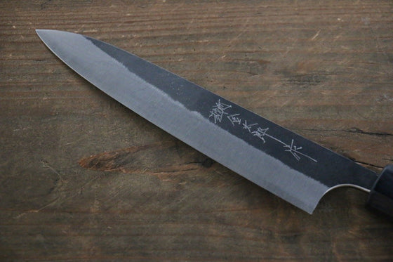 Yoshimi Kato Blue Super Clad Kurouchi Petty-Utility Japanese Chef Knife 150mm with Honduras Rosewood Handle - Seisuke Knife