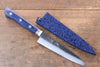 Seisuke Seiun VG10 33 Layer Damascus Petty-Utility 135mm Blue Pakka wood Handle with Sheath - Seisuke Knife