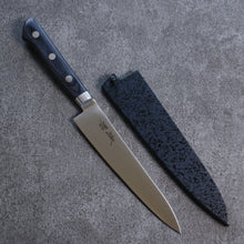 Seisuke Seiten Molybdenum Petty-Utility 150mm Navy blue Pakka wood Handle with Sheath - Seisuke Knife