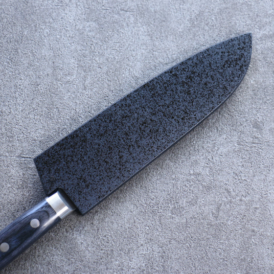 Seisuke Seiten Molybdenum Santoku 180mm Navy blue Pakka wood Handle with Sheath - Seisuke Knife