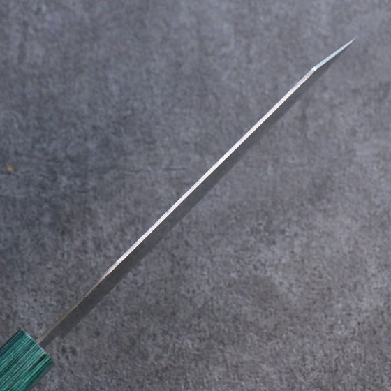 Seisuke AUS10 Mirror Crossed Kiritsuke Santoku 180mm Shitan (ferrule: Green Pakka wood) Handle - Seisuke Knife
