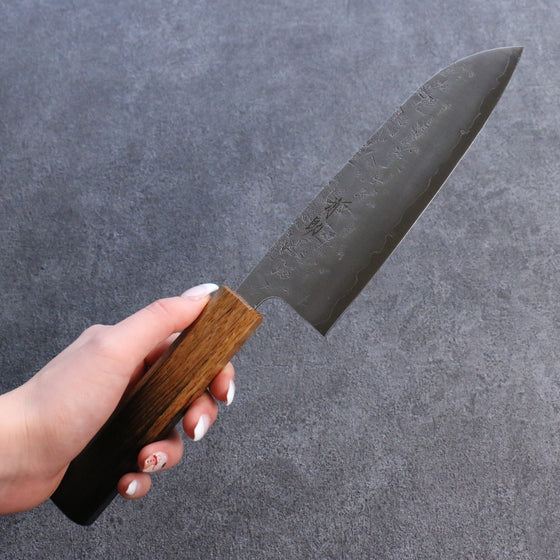 Seisuke SLD Washiji Santoku 165mm Burnt Oak Handle - Seisuke Knife
