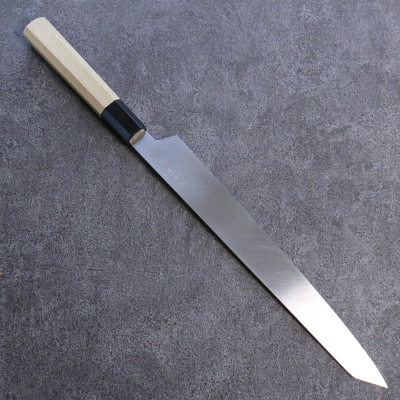 Kikuzuki Silver Steel No.3 Kasumitogi Kiritsuke Yanagiba 270mm Magnolia Handle - Seisuke Knife