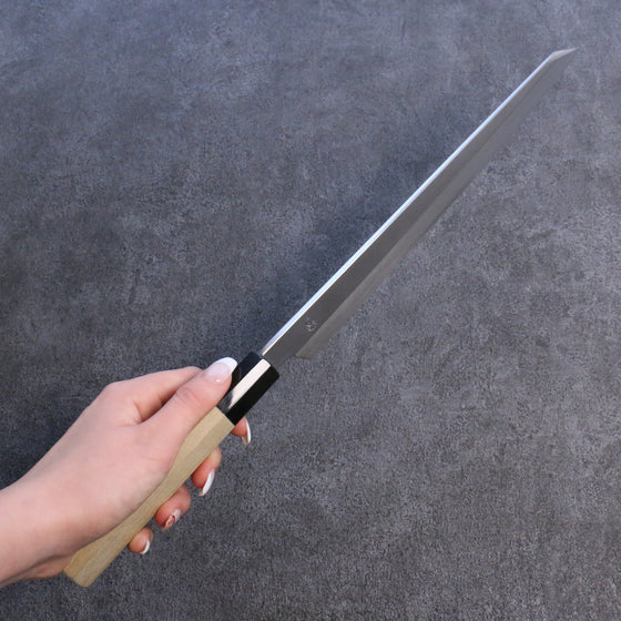 Kikuzuki Silver Steel No.3 Kasumitogi Kiritsuke Yanagiba 270mm Magnolia Handle - Seisuke Knife