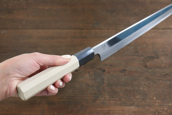 Choyo White Steel Mirrored Finish Kengata Yanagiba 300mm Magnolia Handle - Seisuke Knife