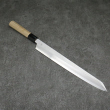  Kikuzuki Silver Steel No.3 Kasumitogi Kiritsuke Yanagiba 300mm Magnolia Handle - Seisuke Knife