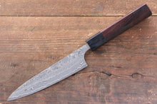  Nao Yamamoto SPG2 Black Damascus Petty-Utility Japanese Knife 140mm Shitan Handle - Seisuke Knife