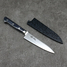  Seisuke Seiten Molybdenum Petty-Utility 120mm Navy blue Pakka wood Handle with Sheath - Seisuke Knife