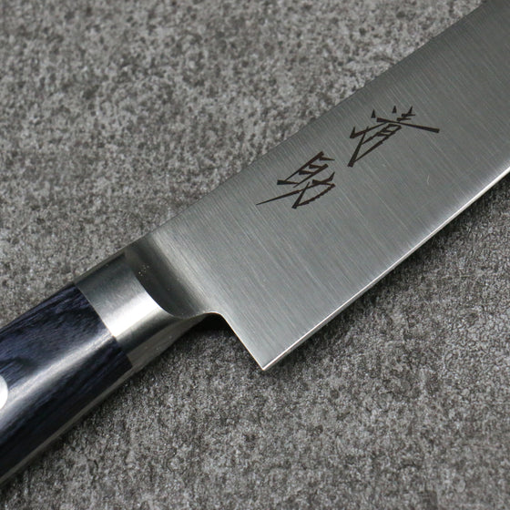 Seisuke Seiten Molybdenum Petty-Utility 120mm Navy blue Pakka wood Handle with Sheath - Seisuke Knife