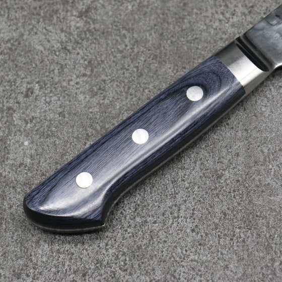 Seisuke Aotsuchi AUS10 Hammered Kiritsuke Santoku 195mm Navy blue Pakka wood Handle with Sheath - Seisuke Knife