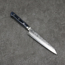  Seisuke Blue Steel No.2 Nashiji Kiritsuke Petty-Utility 145mm Navy Pakkawood Handle - Seisuke Knife