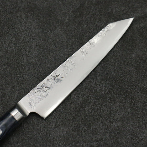 Seisuke Blue Steel No.2 Nashiji Kiritsuke Petty-Utility 145mm Navy Pakkawood Handle - Seisuke Knife