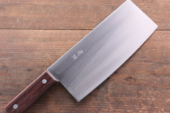 Seisuke Whole Steel Chinese Cleaver 220mm with Shitan Handle - Seisuke Knife