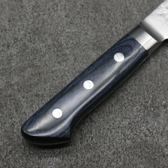Seisuke Aonashi AUS10 3 Layer Nashiji Santoku 170mm Navy blue Pakka wood Handle - Seisuke Knife