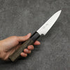 Seisuke VG10 Damascus Petty-Utility 105mm Gray Pakka wood Handle - Seisuke Knife