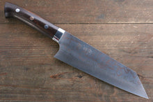  Takeshi Saji Blue Steel No.2 Colored Damascus Bunka Japanese Knife 180mm Ironwood Handle - Seisuke Knife
