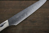 Takeshi Saji R2/SG2 Diamond Finish Damascus Steak 125mm Cow Bone Handle - Seisuke Knife