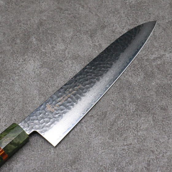 Sakai Takayuki VG10 33 Layer Damascus Gyuto 240mm Stabilized wood Handle - Seisuke Knife