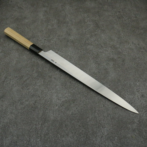 Kikuzuki White Steel No.2 Kurouchi Yanagiba 300mm Magnolia Handle - Seisuke Knife