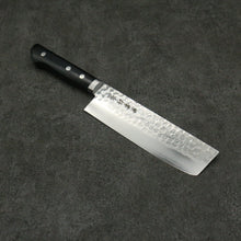  Kanetsune VG1 Hammered Nakiri 165mm Black Pakka wood Handle - Seisuke Knife
