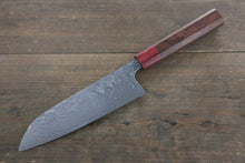  Yoshimi Kato SG2 Damascus Santoku Japanese Chef Knife 170mm with Honduras Rosewood Handle - Seisuke Knife