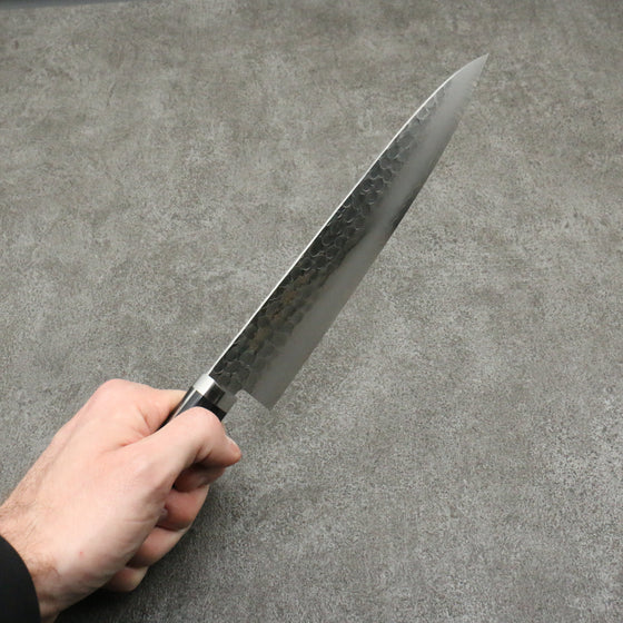 Kanetsune VG1 Hammered Gyuto 210mm Black Pakka wood Handle - Seisuke Knife