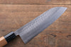 Kunihira Tanryu VG1 Damascus Santoku  170mm with Walnut Handle - Seisuke Knife