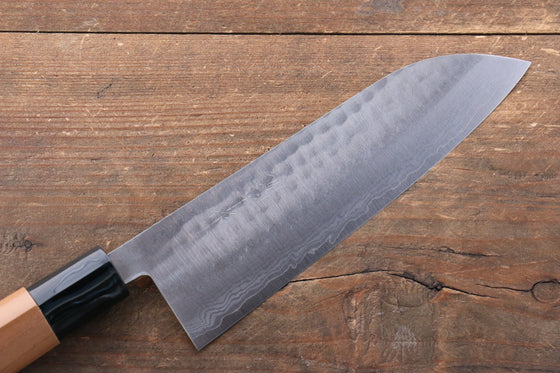 Kunihira Tanryu VG1 Damascus Santoku 170mm with Walnut Handle - Seisuke Knife