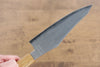 Jikko Fujisan Blue Steel No.2 Santoku Japanese Knife 180mm Oak Handle - Seisuke Knife