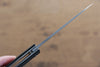 Takeshi Saji R2/SG2 Damascus Folding Petty-Utility 100mm with Carbon Fiber Handle - Seisuke Knife