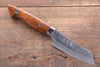 Kazuo Nomura VG10 Damascus Kiritsuke  90mm with Ironwood Handle - Seisuke Knife