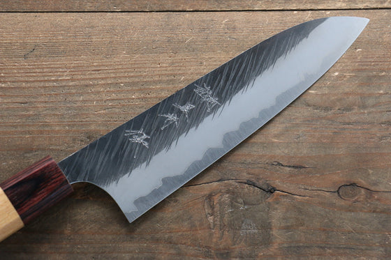 Yu Kurosaki Fujin Blue Super Hammered Gyuto Japanese Knife 180mm Keyaki (Japanese Elm) Handle - Seisuke Knife