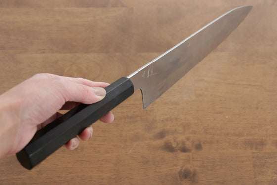 Jikko Fujisan Honyaki White Steel No.3 Gyuto 210mm Ebony Wood Handle Kasumi - Seisuke Knife