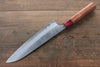 Yoshimi Kato Blue Super Nashiji Gyuto  210mm with Red Honduras Handle - Seisuke Knife