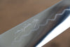 Jikko Honyaki White Steel No.3 Mirrored Finish Kiritsuke Gyuto 210mm Ebony Wood Handle - Seisuke Knife