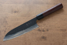 Anryu Blue Super Santoku Japanese Knife 165mm Shitan Handle - Seisuke Knife