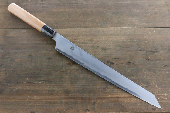 Sakai Takayuki Homura Hien Blue Steel No.2 Kengata Yanagiba 300mm Yew Tree Handle - Seisuke Knife