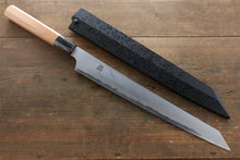  Sakai Takayuki Homura Hien Blue Steel No.2 Kengata Yanagiba Japanese Knife 300mm Yew Tree Handle - Seisuke Knife