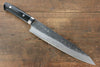 Takeshi Saji Blue Super Kurouchi Hammered Gyuto 240mm Black Micarta Handle - Seisuke Knife
