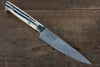 Takeshi Saji VG10 Black Damascus Petty-Utility 135mm Cow Bone Handle - Seisuke Knife