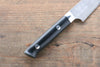 Takeshi Saji VG10 Black Damascus Petty-Utility Japanese Knife 135mm Black Micarta Handle with Sheath - Seisuke Knife